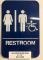 ADA RESTROOM SIGN 6X9 BLUE