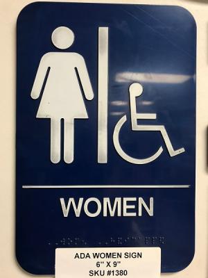 ADA WOMEN SIGN 6X8 BLUE